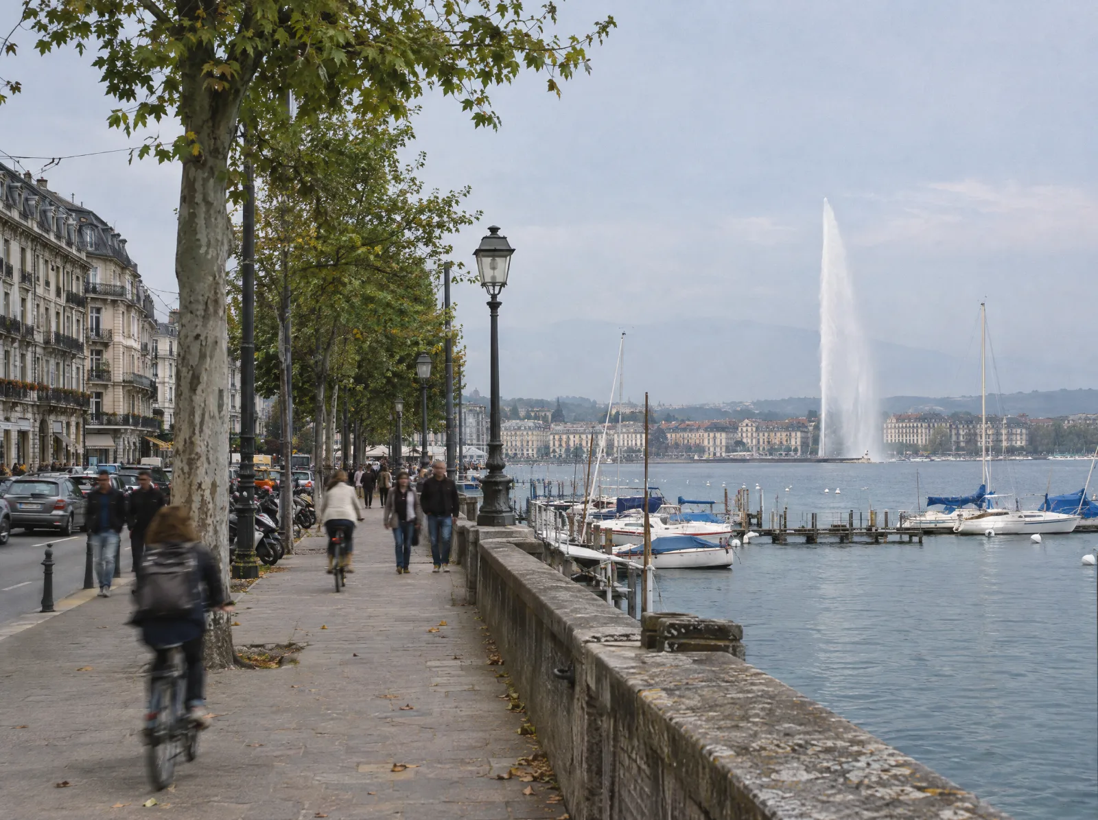 Devis construction maison, chalet à Genève : Rade de Genève et jet d'eau, devis travaux à Genève